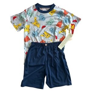 Pokemon Kids Pikachu Paldea Starters Pajama Set Blue Size S 6/7 NWT